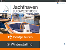 Tablet Screenshot of jachthavenzuidwesthoek.nl